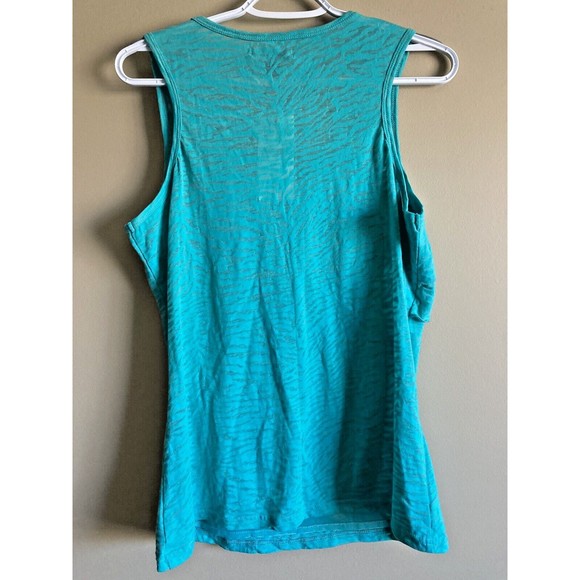 World Market Kaktus Zebra Stripe Tank Top in Teal Size XL NWT - Picture 2 of 5